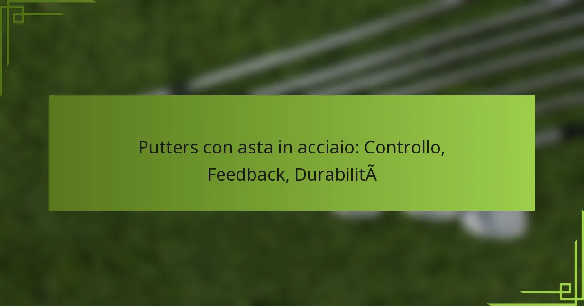 Putters con asta in acciaio: Controllo, Feedback, Durabilità