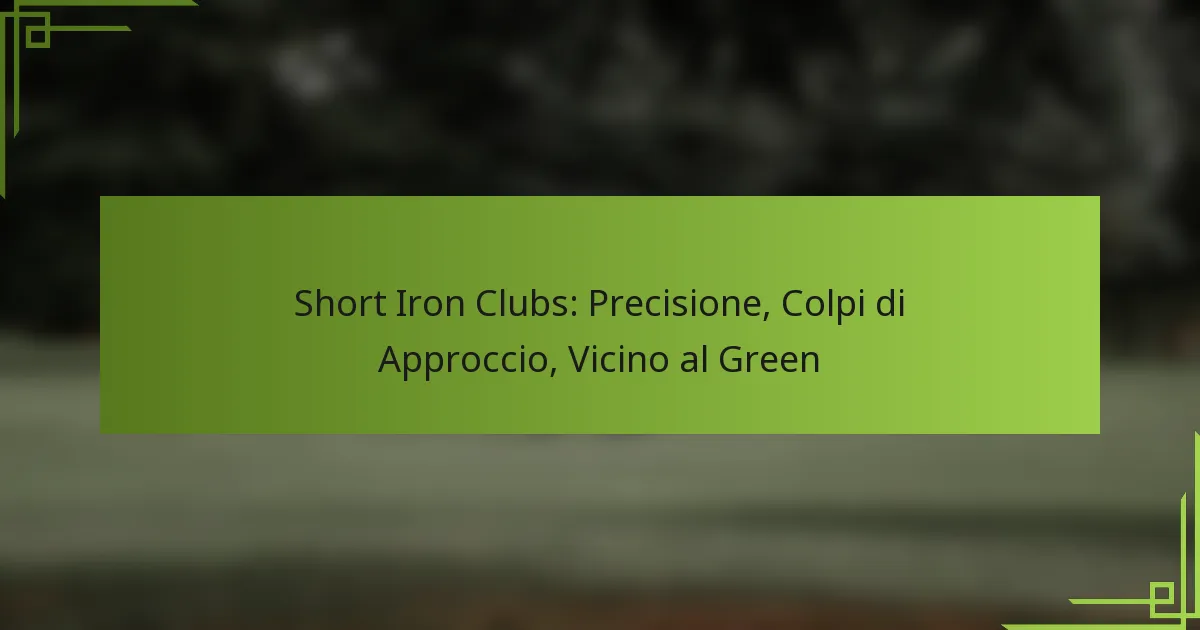 Short Iron Clubs: Precisione, Colpi di Approccio, Vicino al Green