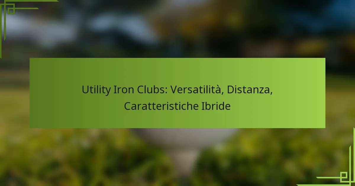 Utility Iron Clubs: Versatilità, Distanza, Caratteristiche Ibride